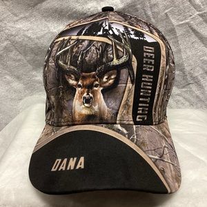 CleveFit Premium Unique Deer Hunting 3D Camo Hat Personalized Dana * NEW